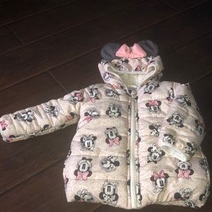 Girls 2T Minnie Mouse Cozy Sherpa-Lined Coat 💜